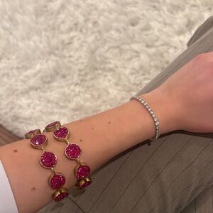 Neiman Marcus Pink and Gold Bracelet Set